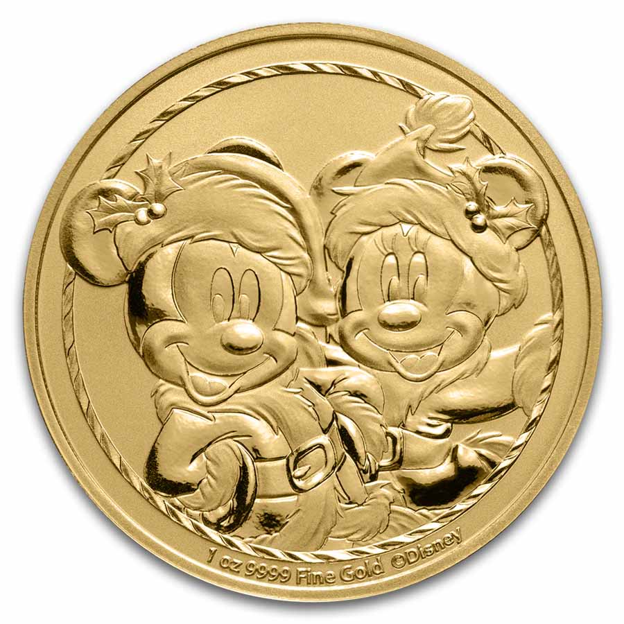 エポック ワン【ミニーマウス】NEW YEAR（24.01.01） 01/50 2024 Niue 1 oz Gold $250 Disney Mickey & Minnie Christmas BU | eBay
